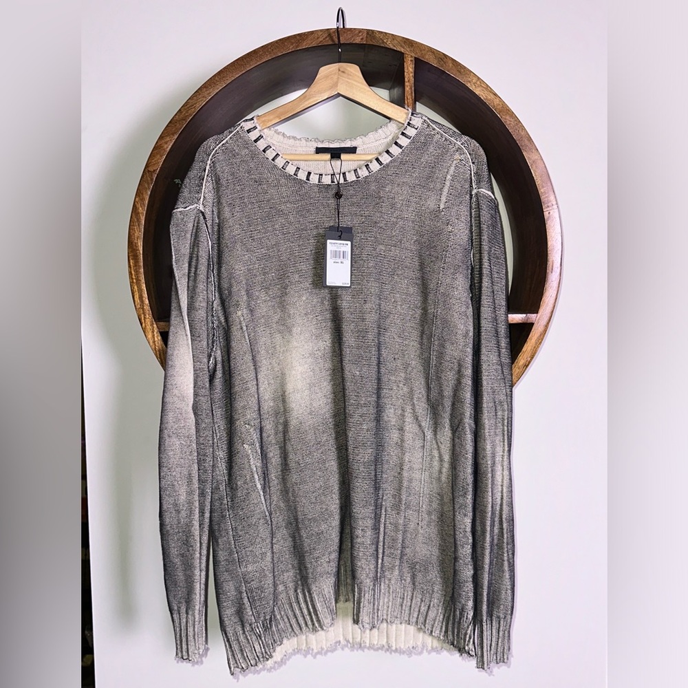 John Varvatos XL destroyed (intentionally) sweater